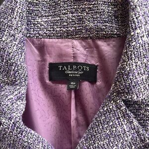 Talbots jacket! purple knit. size 16 petite
